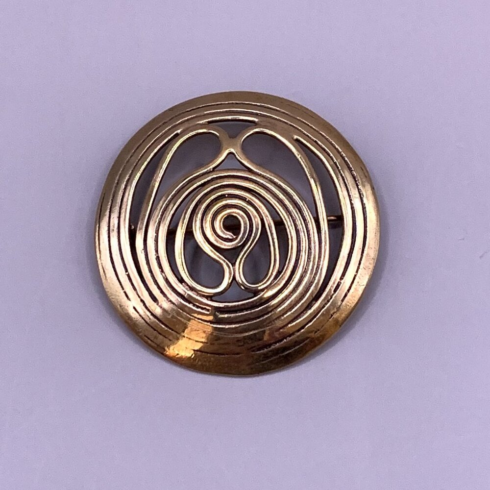 E.H. Norway Bronze K6 Brooch Eivind Hillestad Vintage MCM Scandinavian J…